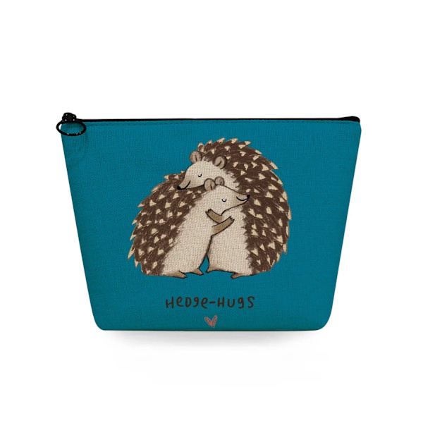 2022 tecknad igelkottsblomma printed kosmetisk väska för kvinnor Harajuku Casual Makeup-väskor Bärbar rese-toalettväska Case sn5711 Hedgehog Bag