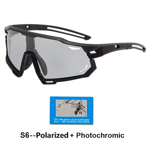 Polariserade sportglasögon damer Fotokroma cykelglasögon herr MTB cykling UV400 Solglasögon Road Goggles Cykelglasögon S6