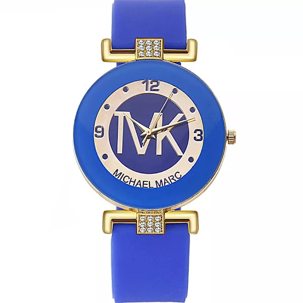 watch Dam Quartz Watch Topp Märke Dam Casual Lyx Kristall Silikonklocka Dam Klänning Watch Present Relogio Feminino Hodinky Blue