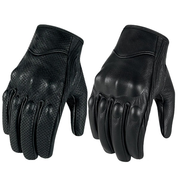 Motorcykelhandskar Läder Touch Herr Äkta Getläder Sport Cykelhandske Motorcykel Racing Guantes De Moto Luvas De Motocicleta No-perforated M