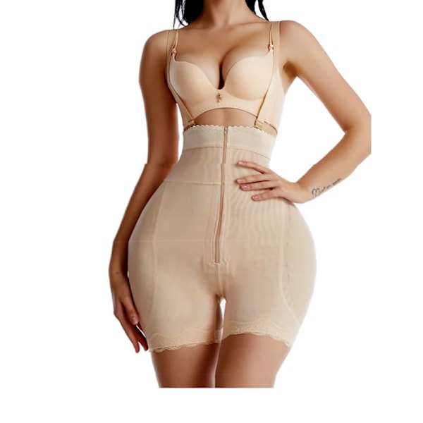 Butt Lifter Shapewear Fake Butocks Underkläder Control Trosor Remmar Höftkuddar Enhancer Shapwear Brief Smalmer Waist Cincher Hooks Beige M