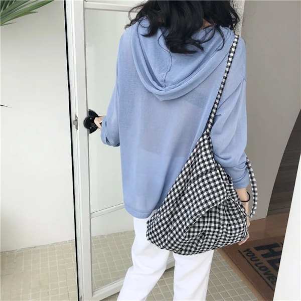 Mode Damer Canvas Tote Axel Stor shoppingväska Pläd Eko Stor kapacitet Damväska Påse Flickor Studentbok Handväskor Red