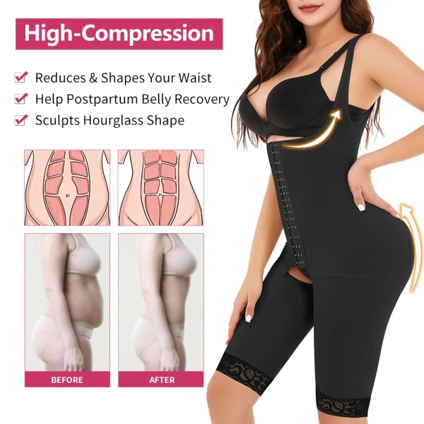 Fajas Shapewear Kvinnor Underbyst Korsett Waist trainer Body Shaper Body Shaper Magen Kontroll Slida Flat Belly Butter Lift Underkläder beige S