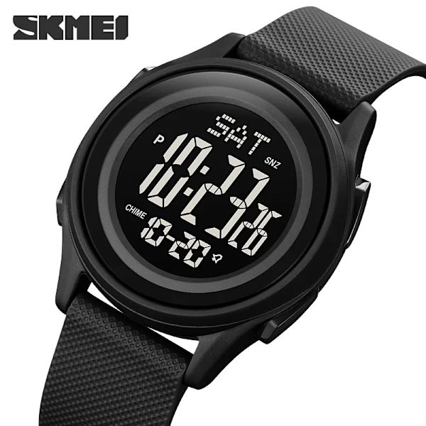 SKMEI Watch Digital Movement Sport Watch For Men Countdown Utomhus Armbandsur Man Vattentät Stoppur Väckarklocka Montre Homme Black Black