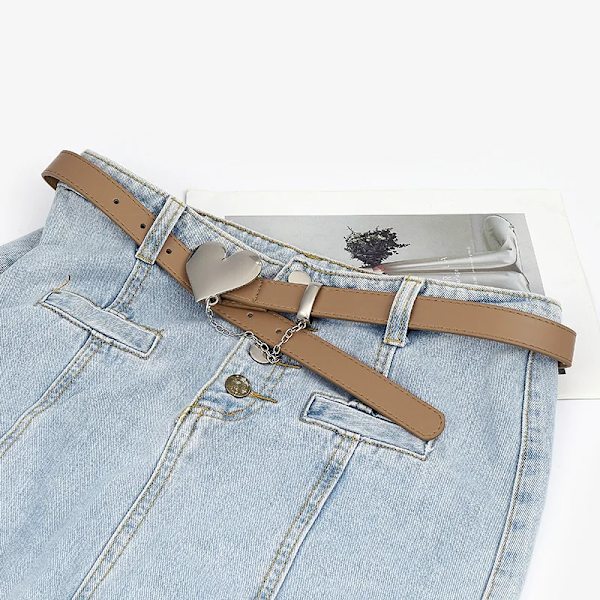 Bältesklänning Enkel mångsidigt mode för kvinnor Läderbälte Tunt Skinny Justerbar matt midjeband Bältkklänning Tillbehör Matte Camel 96X1CM