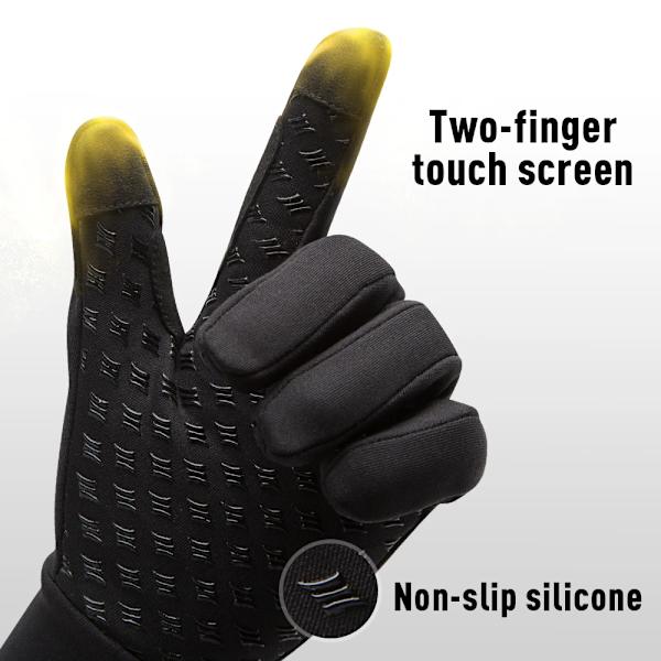 Santic Cykelhandskar för män Cykel MTB Warm Plus Fleece Kallsäker Pekskärmscykel Helfingerhandskar Vinter Asian Storlek W0P079 W0P079V M