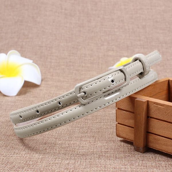 Dam jeansbälte Nytt guld Geometriskt metallspänne bälte Läderrem för kvinnor flicka Enkel tunn midja bältesklänning Tillbehör Women belt(.127) 100cm(.127)