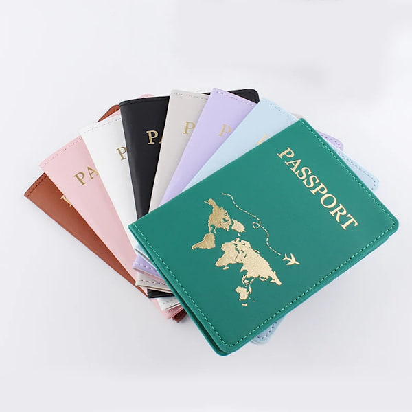 Cover i PU-läder Mode 2022 Case för kvinnor för män Resedokument case C White