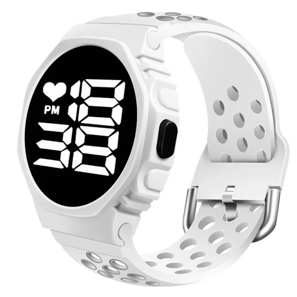 2022 Vattentäta klockor för män Utomhussport Ledad digital watch Mode Elektronisk watch för män Relogio Masculino White