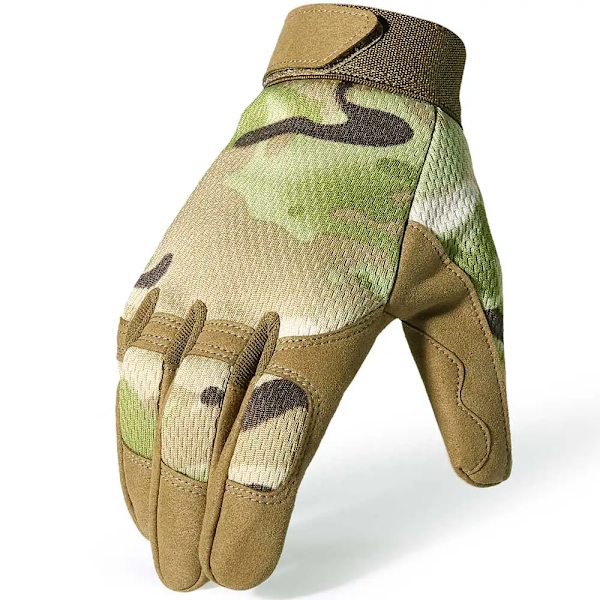 Taktisk handske Militär Armé Helfingerhandskar Herr Airsoft Cykling Sport Camping Träning Cykling Paintball Lättvikts Camo A9 Multicam S