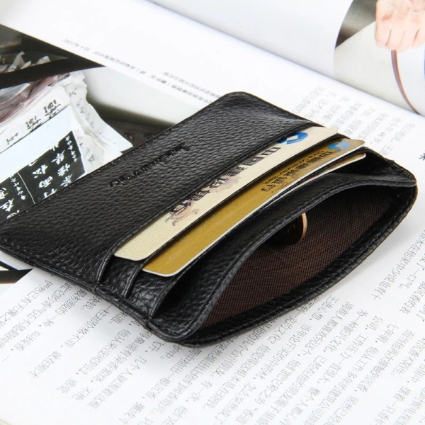 Korthållare med 6 färger Businessficka för män Smal Tunn ID Kreditkort Pengarhållare Plånbok Imiterat läder Man Case CF