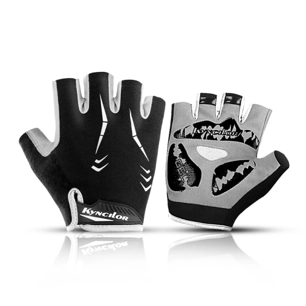 Cykelhandskar Herr Full Finger Touch Screen Cykel Anti-Silp Vante Stötsäker Andas utomhus MTB Cykel Ridutrustning Black4 L