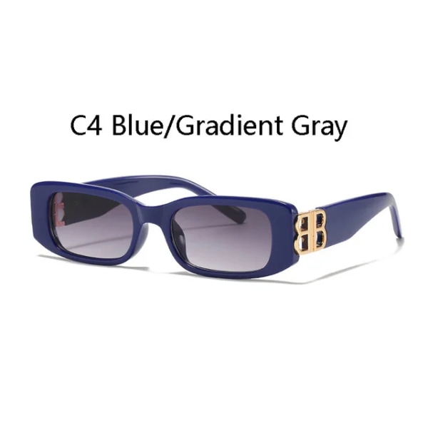 2022 New Summer Retro Solglasögon Kvinnor Liten fyrkantig ram Bokstav Solglasögon Dam Ocean Lens Solglasögon Oculos UV400 Eyewear 8189 C4 As shown