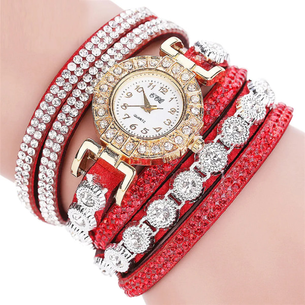 Watch Modeläder med diamantarmband för damklocka Damklockor Casual Noble Elegant Relogio Feminino Rd
