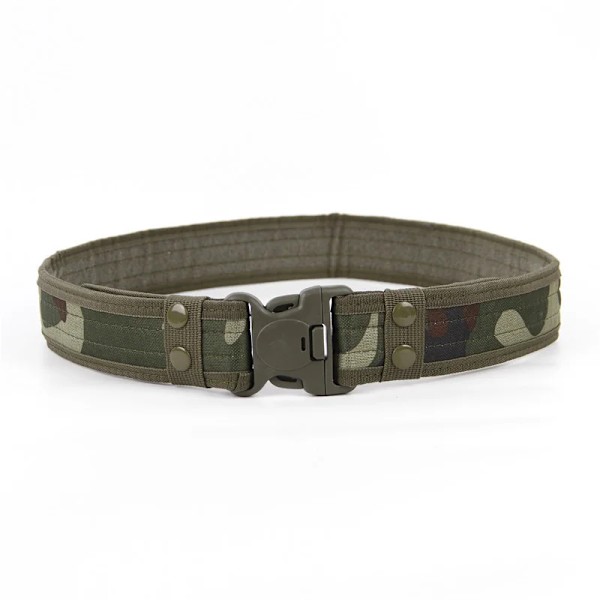 Army Style Stridsbälten Snabbkoppling Taktiskt bälte Mode Män Militär Canvas Midjeband Utomhus Jakt Vandringsredskap 8 färger Green Dian 45to47inch