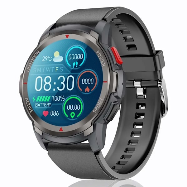 SENBONO MAX10 Rund Watch för män Bluetooth Svarsknappar Ring Sport vattentät Smartwatch Herr Dam för IOS Android black