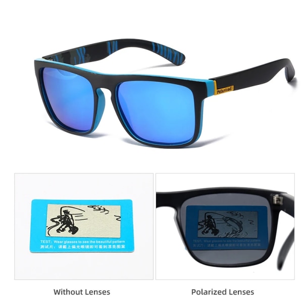 Polariserade solglasögon Märke Designer Driving Shades Herr Solglasögon För män Retro Billigt Lyx Kvinnor UV400 Gafas Black blue blue As shown
