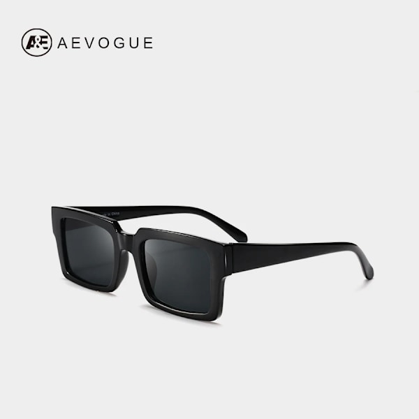 AEVOGUE Solglasögon Dam Rektangelbåge Transparent Brand Designer Retro Solglasögon Unisex fyrkantiga Brun UV400 AE0664 NO3 follow picture