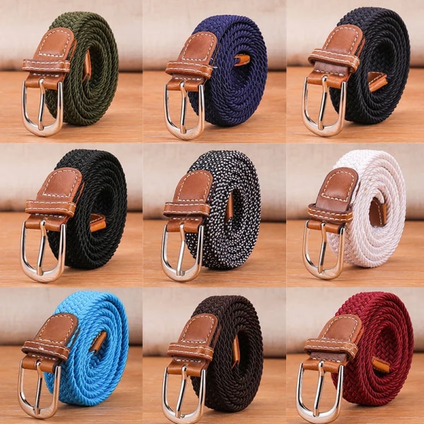 Nytt mode mångsidig canvas män kvinnor bälte metall spänne elastiskt flätat elastiskt bälte hög kvalitet camping fiske män bälten gym camel 105CM