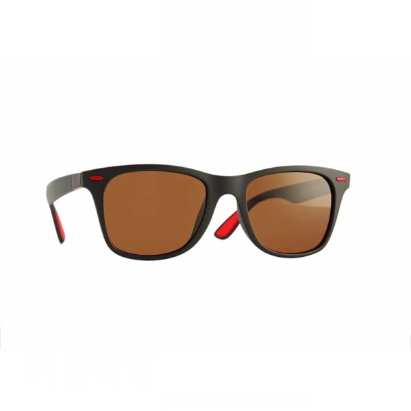 HDSUNFLY Män Polariserade Solglasögon Män Kvinnor Fyrkantiga Märke Designer Rays Driving Solglasögon Goggle UV400 Gafas De Sol 2020 Nyhet brown red brown Package A