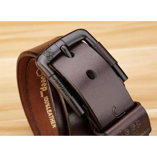 Lyxmärke Designer Bälte Herr Mode Äkta Läder Midjerem Legering Nål Spänne Herrbälte Cummerbunds Ceinture Homme 2022 JeepzeroHKDPBrown 100cm