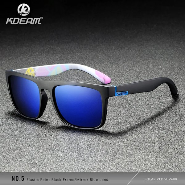 KDEAM Polarized Designer Square Solglasögon Herr eller Dam Elastisk målarram Spegel Solglasögon 17 färger tillgängliga C5