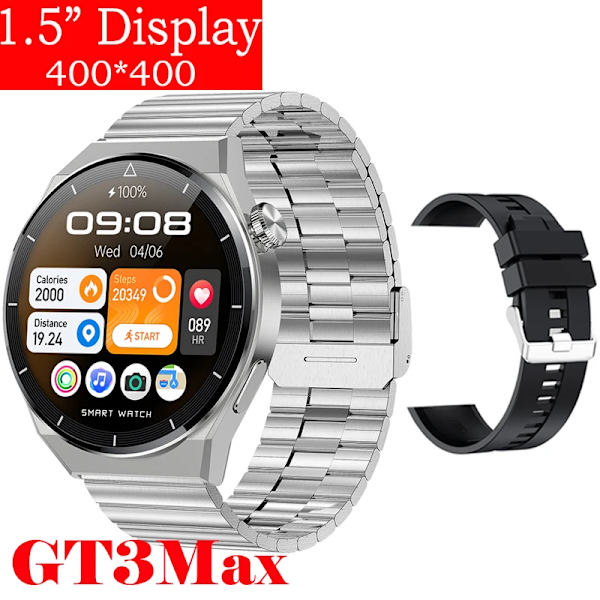 för Huawei Watch GT3 Smart Watch Herr Android Bluetooth Call IP68 Vattentät Blodtryck Fitness Tracker Smartwatch Dam Si St Zu-Bl Si smartwatch
