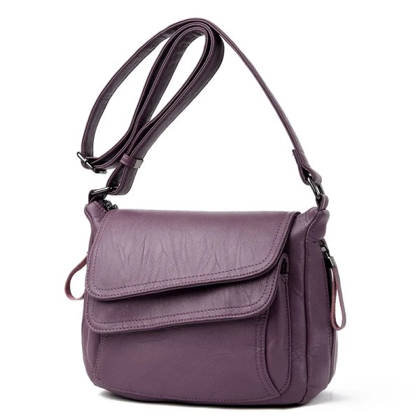 VANDERWAH Lyxiga plånböcker och handväskor i mjukt läder Damväskor Designer Kvinnor Crossbody-väskor för kvinnor Sac A Main Purple