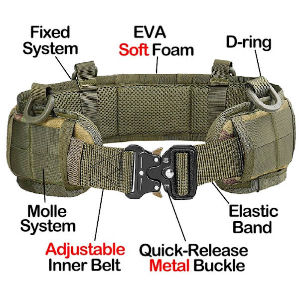 Arméstil stridsbälten Quick Release Taktiskt bälte Mode Män Canvas Midjeband Utomhus Jakt Kamouflage Midjerem 2021 Nytt Khaki CP 125cm