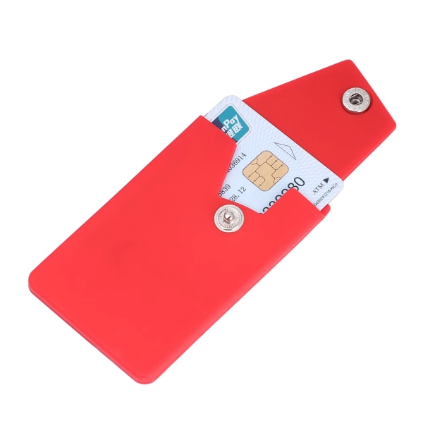 1 st Unisex självhäftande silikon telefonkortshållare plånbok med snäppficka telefon baksida Stick-on kreditkortshållare för smart telefon Blue