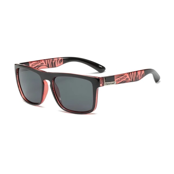 Polariserade solglasögon Märke Designer Driving Shades Herr Solglasögon För män Retro Billigt Lyx Kvinnor UV400 Gafas Red Gray As shown