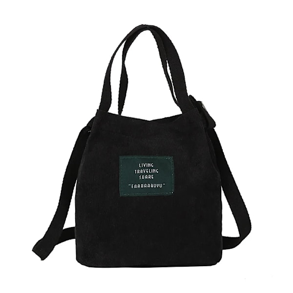 Kvinnor Manchesterväska Bolsa Feminina Axelväska Lyx Designer Shopping Casual Damväskor Kvinnlig bomullsdragkedja Handväskor C Black 26x23x10cm