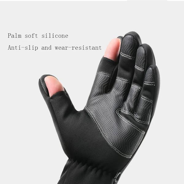 Vinterhandskar Vattentäta Thermal Vindtäta Varma Handskar Kallväder Löpning Sport Fotvandring Skidcykelhandskar Gray M