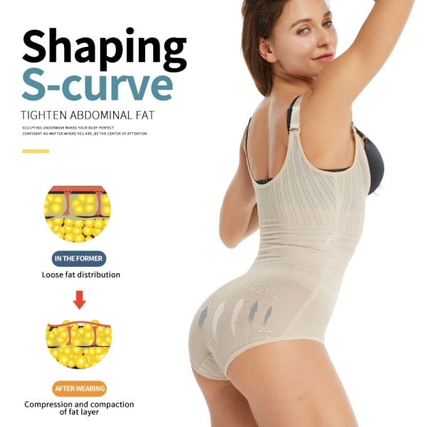 Waist trainer shapers modellering rem korsett bantning underkläder kropp mage shaper shapewear faja bantning bälte kvinnor 6627-beige XS