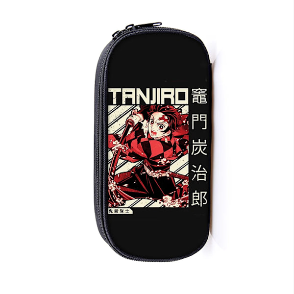 Anime Demon Slayer Kimetsu No Yaiba Canvas Case Pennfodral Dragkedja Sminkväska Pen Brevpapper Väska catoon Pennlåda qbbguimie08