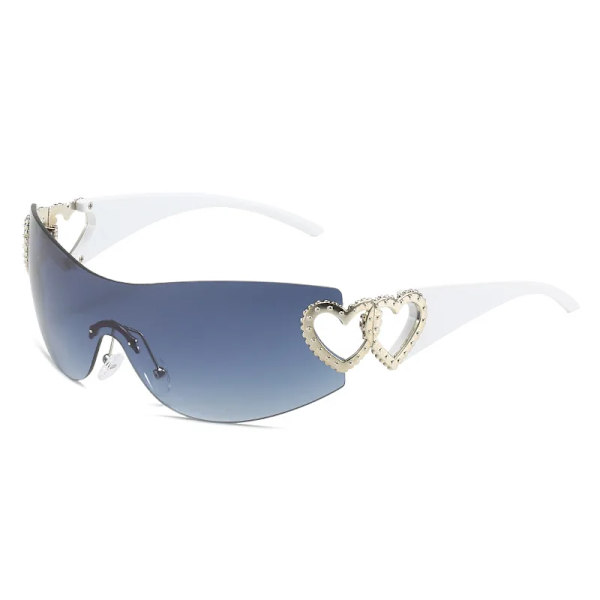Modedesigner Solglasögon Dam Lyx Trendiga y2k Solglasögon Kvinna Shade Rosa glasögon Goggle 2000-talet lentes de sol mujer silver gradient gray as shown
