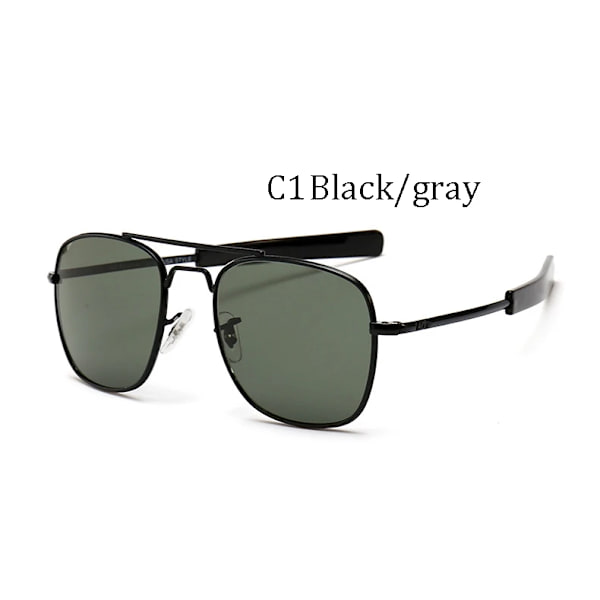 2021 New Fashion pilot Solglasögon Män Märkesdesigner American Army Military Optical AO Solglasögon Oculos de sol 8054 C1 Other