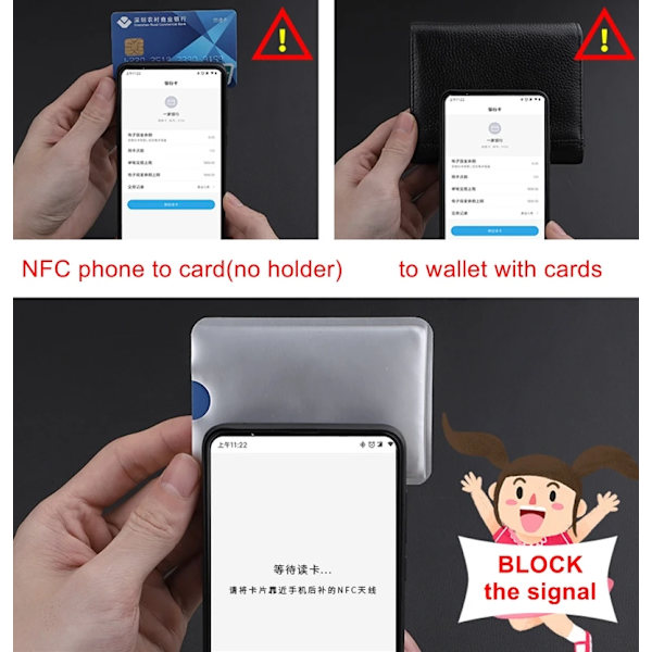 5st/10st/20st Anti Rfid-korthållare NFC-blockerande läsarelås Id Bankkortshållare Söta ID-kort Plånbok Pass Case 10pcs silver