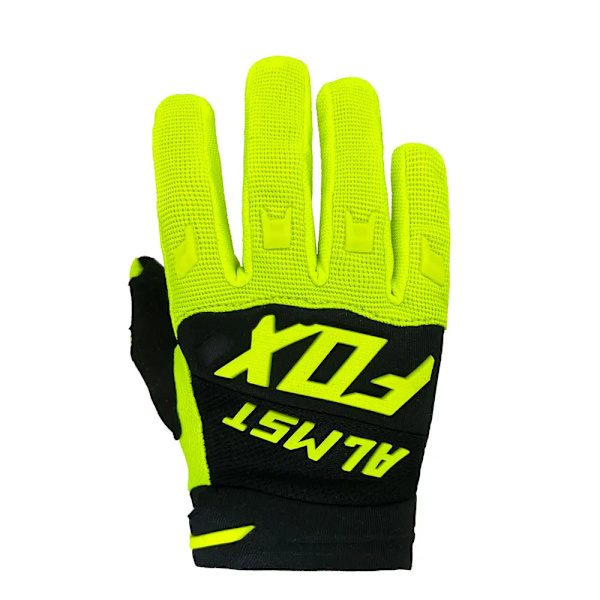 Almst Fox MX Defend Full Finger Ridning Cykelhandskar Cykling Motocross Guantes för barn BMX MTB Mountain Bike Barnhandskar Fluorescent XS
