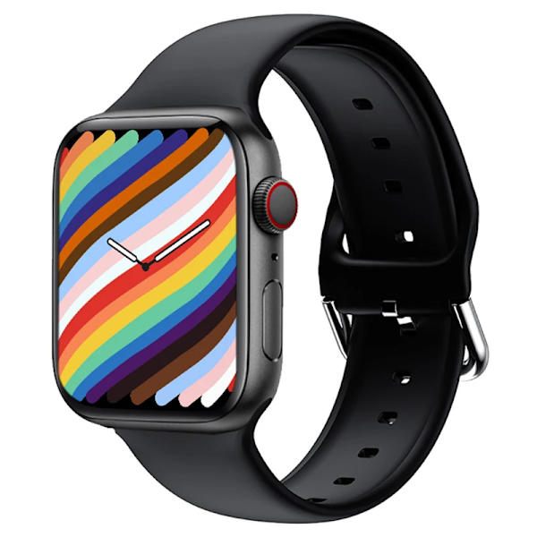 Original IWO 14 T900 Pro Max Smart Watch Series 7 Bluetooth Call 44mm blodtrycksmätare Smartwatch Klockor för Apple Android T900 Pro Max Black