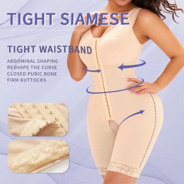 Colombianskt gördel för kvinnor modelleringsbälte 3-bröst Fajas BH Shaper Spets Slimming Shorts Bodyshaper Hemmakläder Waist trainer Plus skin 4XL