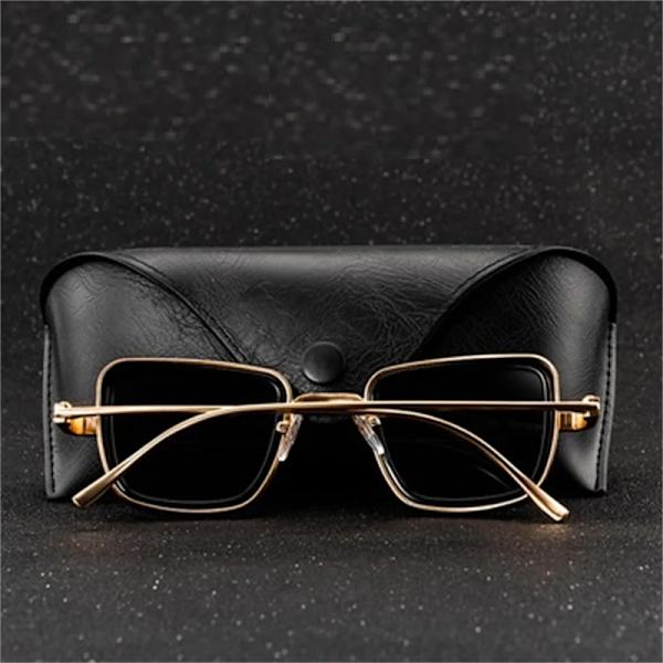 Steampunk-stil fyrkantiga solglasögon klassiska gotiska män kvinnor märkesdesigner fyrkantig legering båge Färgglada lins solglasögon SliverRed MULTI