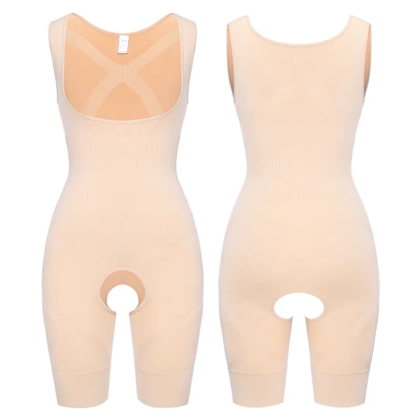 Butt Lifter Underkläder Sexig Bodusuit Shaper För Kvinnor COMFREE Uuderbust Waist trainer Korsett Fajas Lady Magkontroll Shapewear Beige 2XL OR 3XL