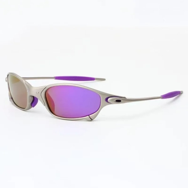 MTB Man Polarized Solglasögon Cykelglasögon UV400 Fiskesolglasögon Metall Cykelglasögon Cykling Glasögon Ridglasögon B2-1 Silver