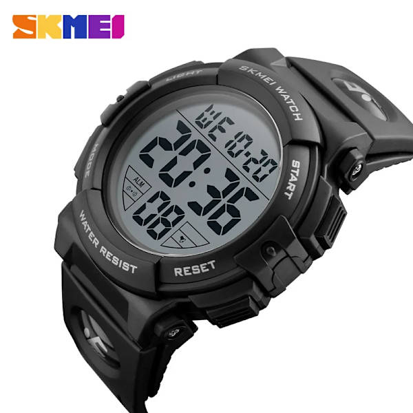 SKMEI 1258 Herr multifunktionsklockor Military 5Bar Waterproof Digital Watch Relogio Masculino Fashion Outdoor Sport Watch grey