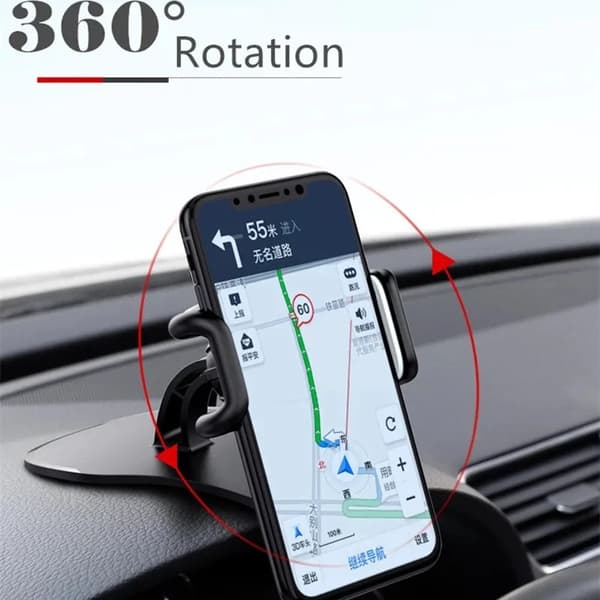 2023 Bil Mobiltelefonholder Enkel Klipsmontering Stativ Panel Multifunksjonell Universal Dashbord GPS Navigasjonsbrakettholder Black