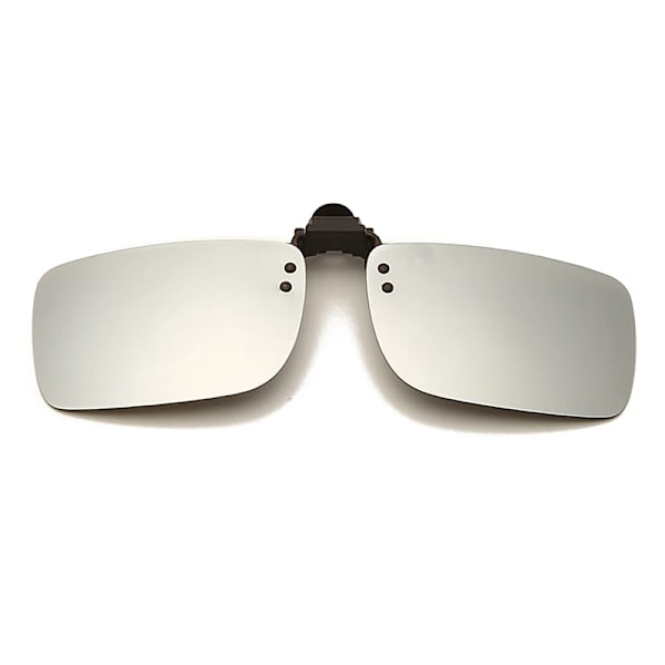 LongKeeper polariserade fotokromiska linser Clip On Solglasögon Bilförarglasögon Anti-UV Solglasögon Körglasögon Tillbehör silver