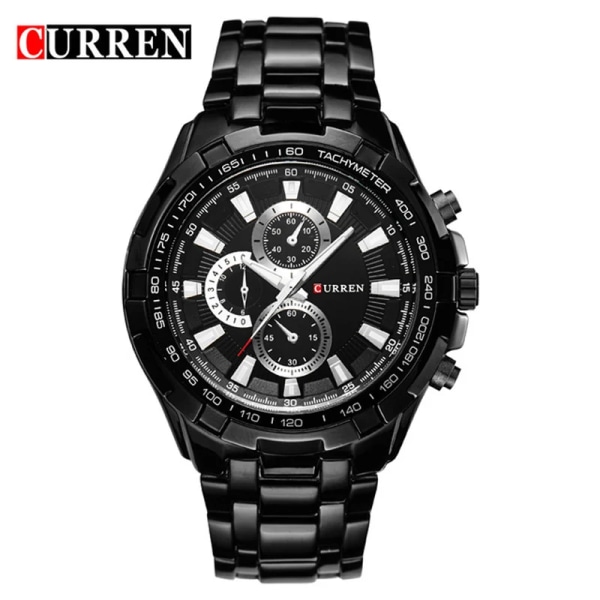 Curren Brand Herr Klockor Lyx Sport Quartz-Watch 30M vattentäta klockor herr helt rostfritt stål Herr Armbandsur relojes 13f