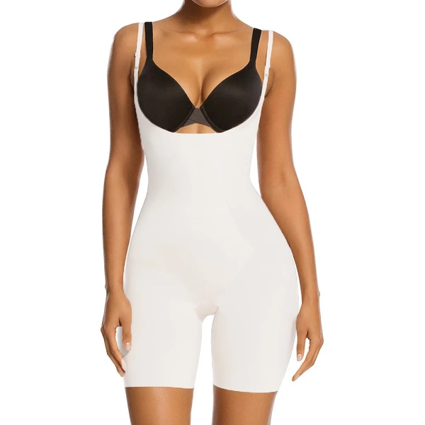 Kvinnlig kropp Skulpterad form Kläder Slida Bantning Platt Mage Bantning Osynlig Tightssittande plagg Bodysuit White XXL