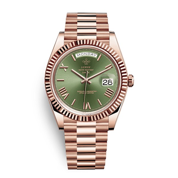 LGXIGE Fashion Date Speed ​​Chronograph Watch Miyota Quartz Watch Brand Luxury Top Armbandsur Vattentät stålklocka Watch Green